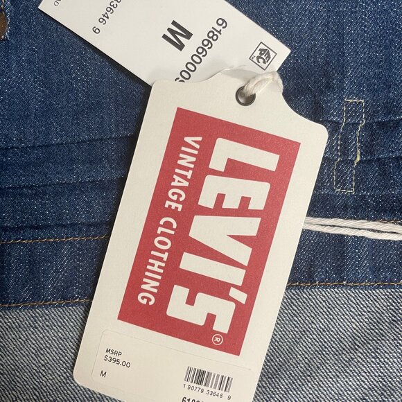 LVC Levi's Triple Pleat Blouse 1880 Cone Denim Made in USA Cinch Buckle Back NWT - Picture 4 of 7